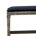 vidaXL Patio Dining Set Set of 10 Gray, Brown, Navy Blue