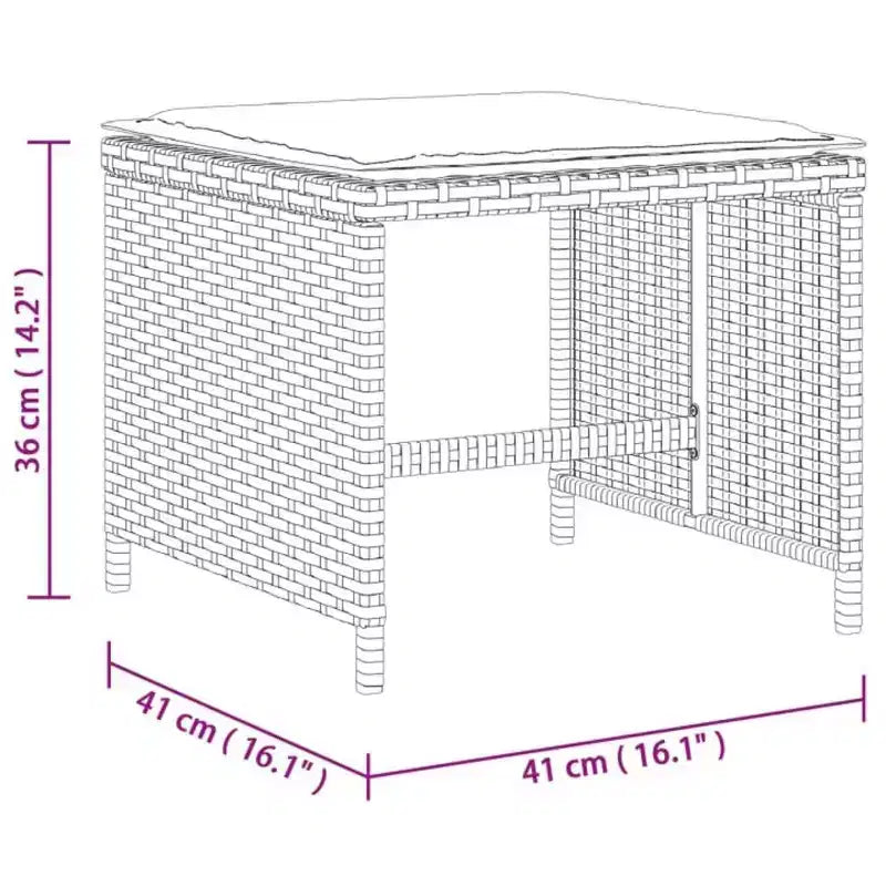 vidaXL Garden Dining Set Grey, Brown, Dark Grey