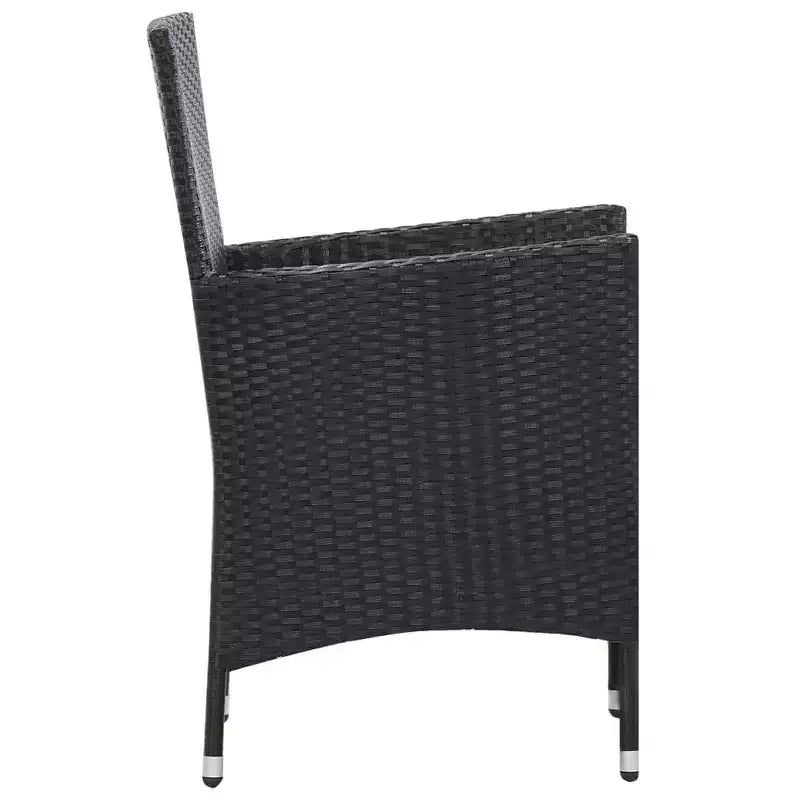 vidaXL Tavolo e sedie da giardino neri