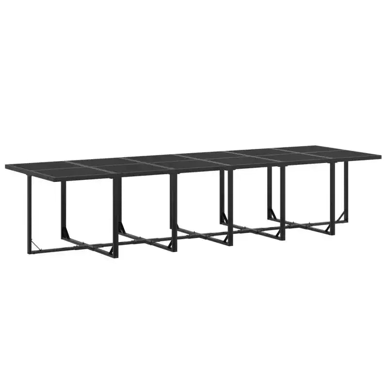 vidaXL Set da pranzo da giardino nero