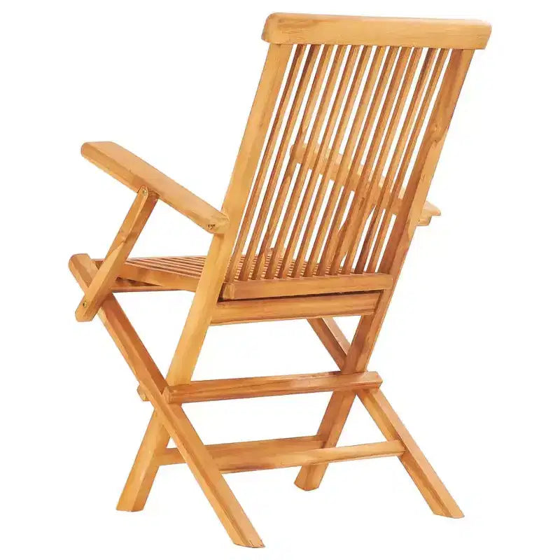 vidaXL Tavolo e sedie da giardino in teak naturale