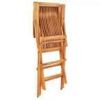 vidaXL Tavolo e sedie da giardino in teak naturale