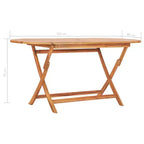 vidaXL Tavolo e sedie da giardino in teak naturale