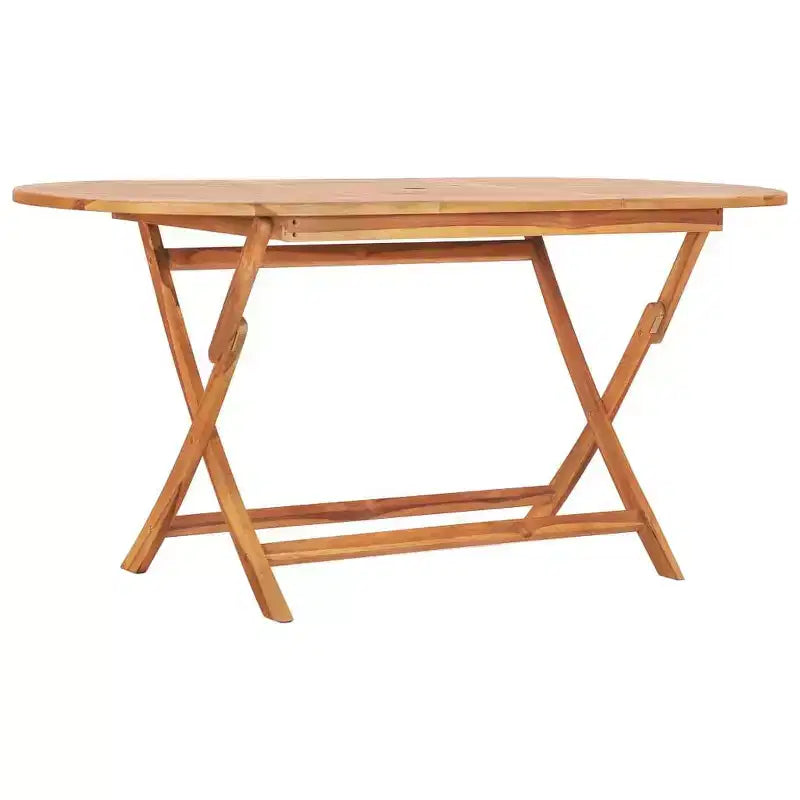 vidaXL Tavolo e sedie da giardino in teak naturale