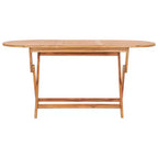 vidaXL Tavolo e sedie da giardino in teak naturale
