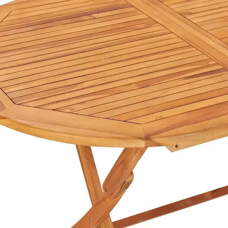 vidaXL Tavolo e sedie da giardino in teak naturale