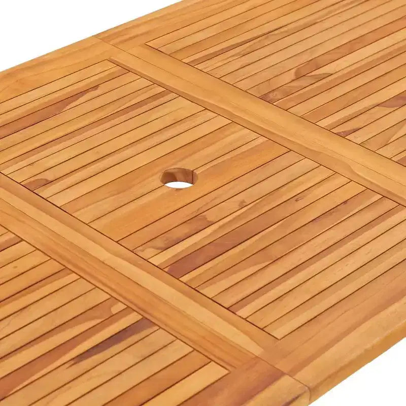 vidaXL Tavolo e sedie da giardino in teak naturale