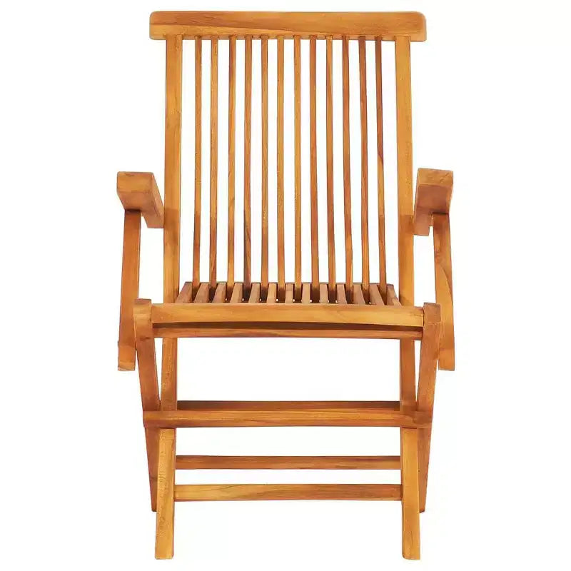 vidaXL Tavolo e sedie da giardino in teak naturale