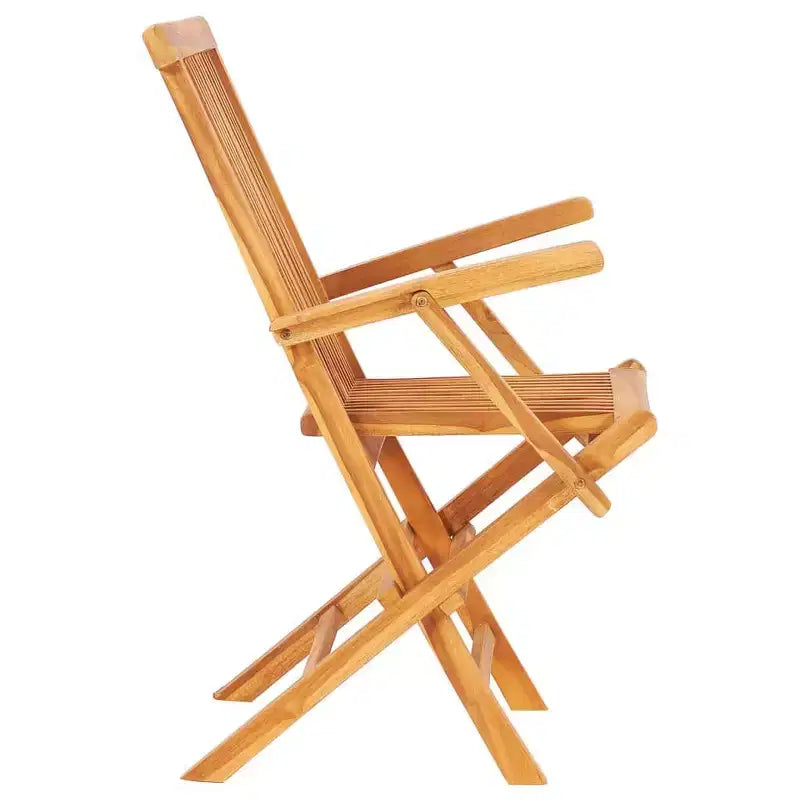 vidaXL Tavolo e sedie da giardino in teak naturale