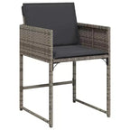 vidaXL Set da pranzo da giardino con cuscini 5 pz Grigio Rattan PE