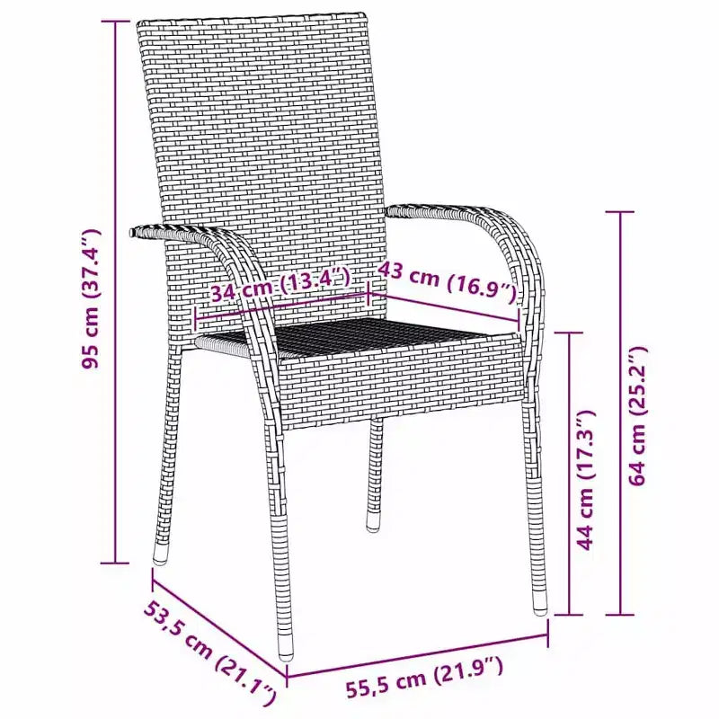 vidaXL Set Pranzo da Giardino 5 pz Acciaio Verniciato a Polvere Grigio
