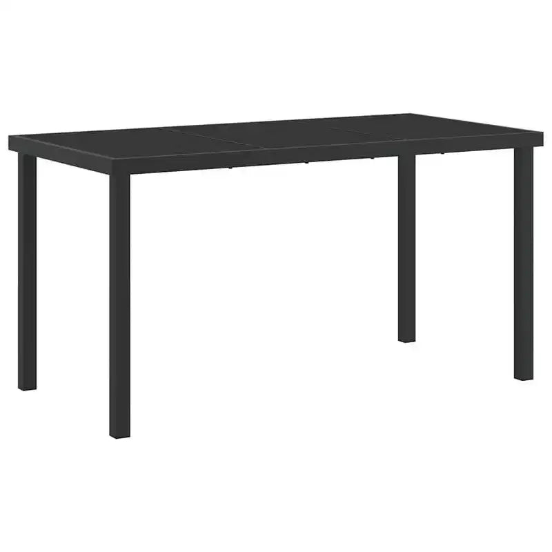 vidaXL Set Pranzo da Giardino 5 pz Acciaio Verniciato a Polvere Grigio