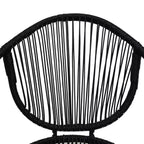 vidaXL 7 Piece Patio Dining Set PVC Rattan Black