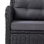 vidaXL Set da pranzo Nero, Grigio scuro