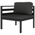 vidaXL Set Divani da Giardino 11 pz con Cuscini Alluminio Antracite