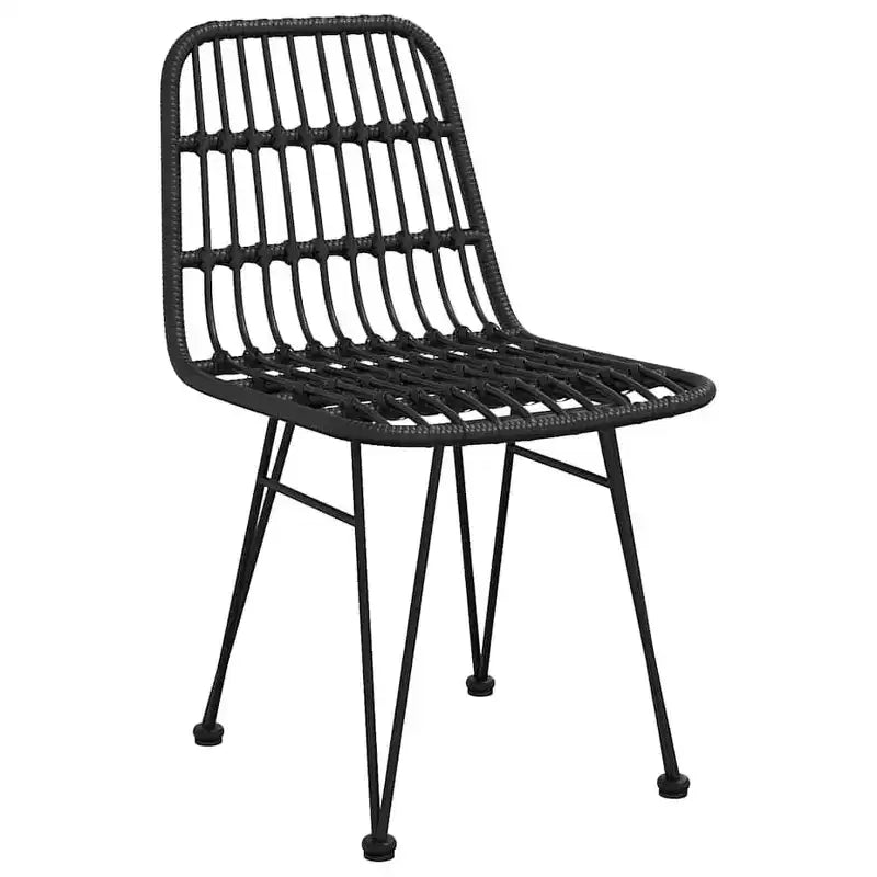vidaXL Set da pranzo da giardino 5 pz Acciaio verniciato a polvere nero