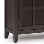 Credenza Grande con Ante in Vetro Temperato – Marrone Castagno Scuro