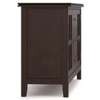 Credenza Grande con Ante in Vetro Temperato – Marrone Castagno Scuro