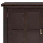 Credenza Grande con Ante in Vetro Temperato – Marrone Castagno Scuro