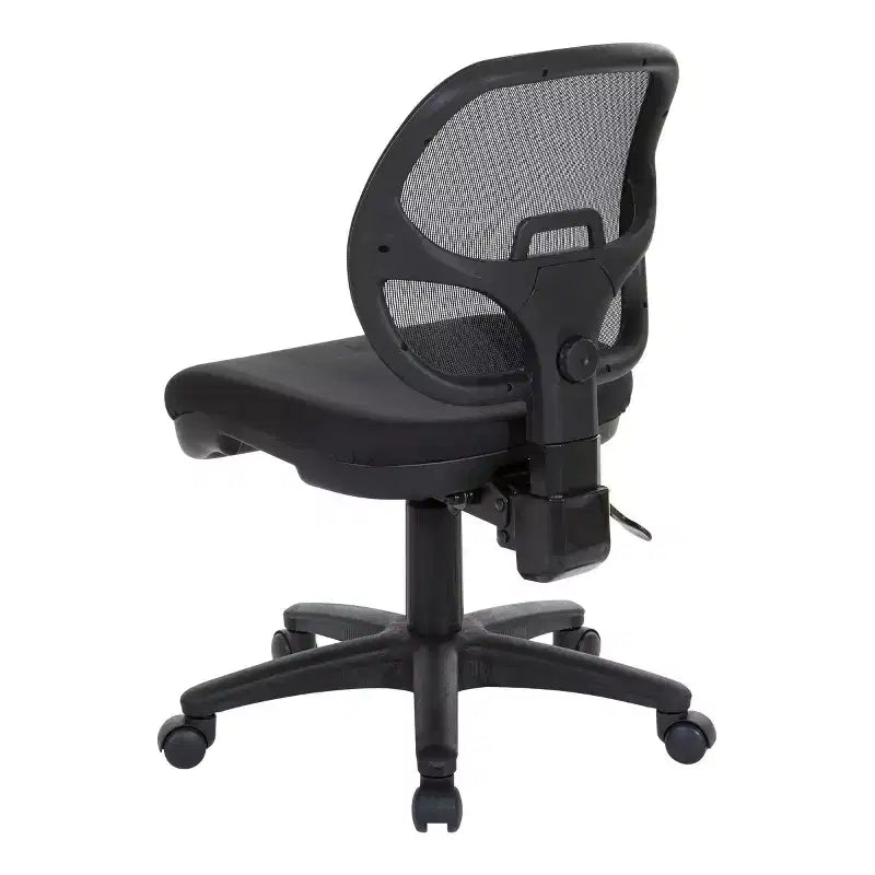 Sedia da ufficio ergonomica senza braccioli con schienale in rete e supporto lombare