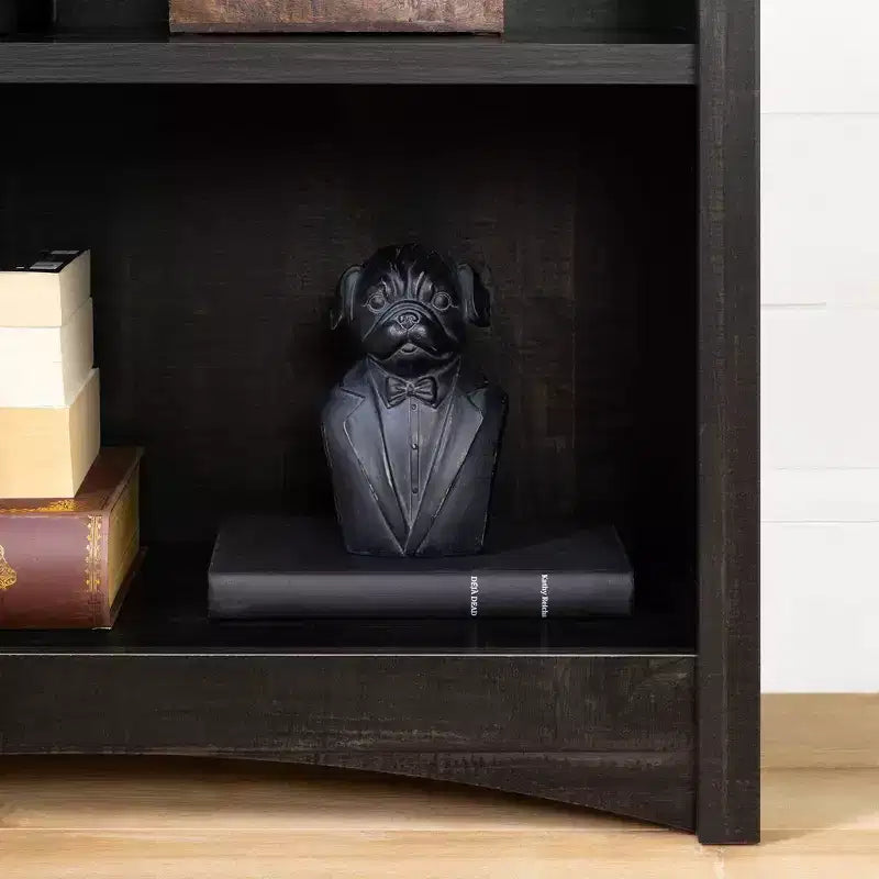 Libreria a 4 ripiani da 146,7 cm con ripiani regolabili – Nero