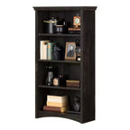 Libreria a 4 ripiani da 146,7 cm con ripiani regolabili – Nero