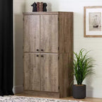 Mobile contenitore a 4 ante con finitura rovere