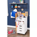 Carrello contenitore a 6 cassetti con rotelle