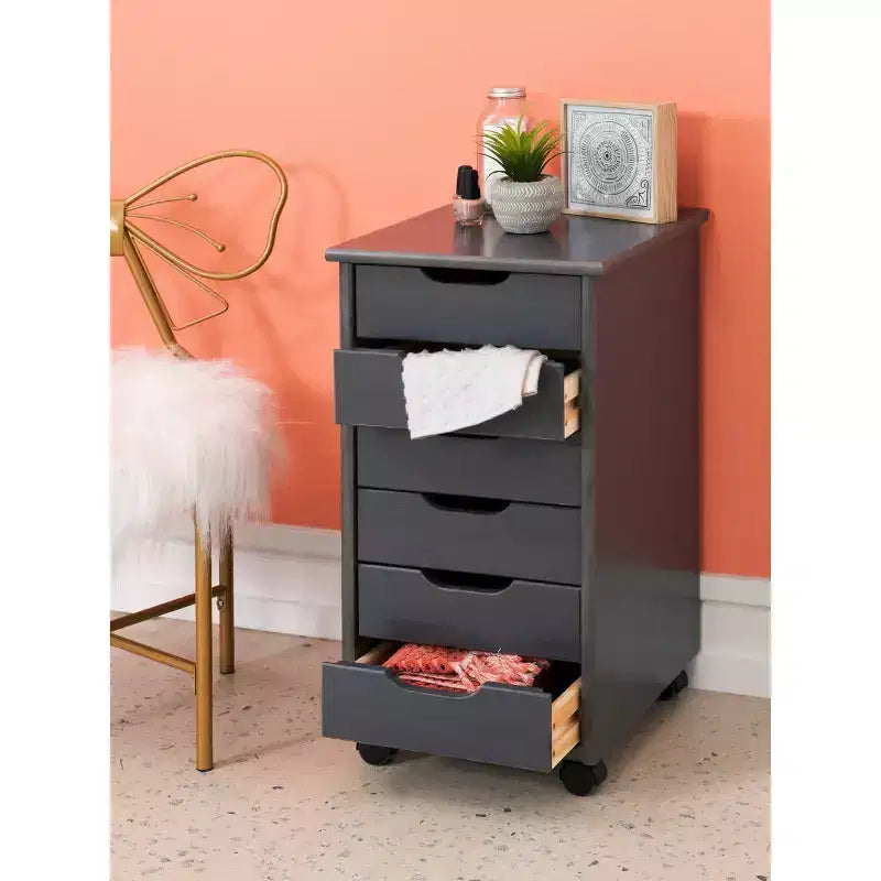 Carrello contenitore a 6 cassetti con rotelle