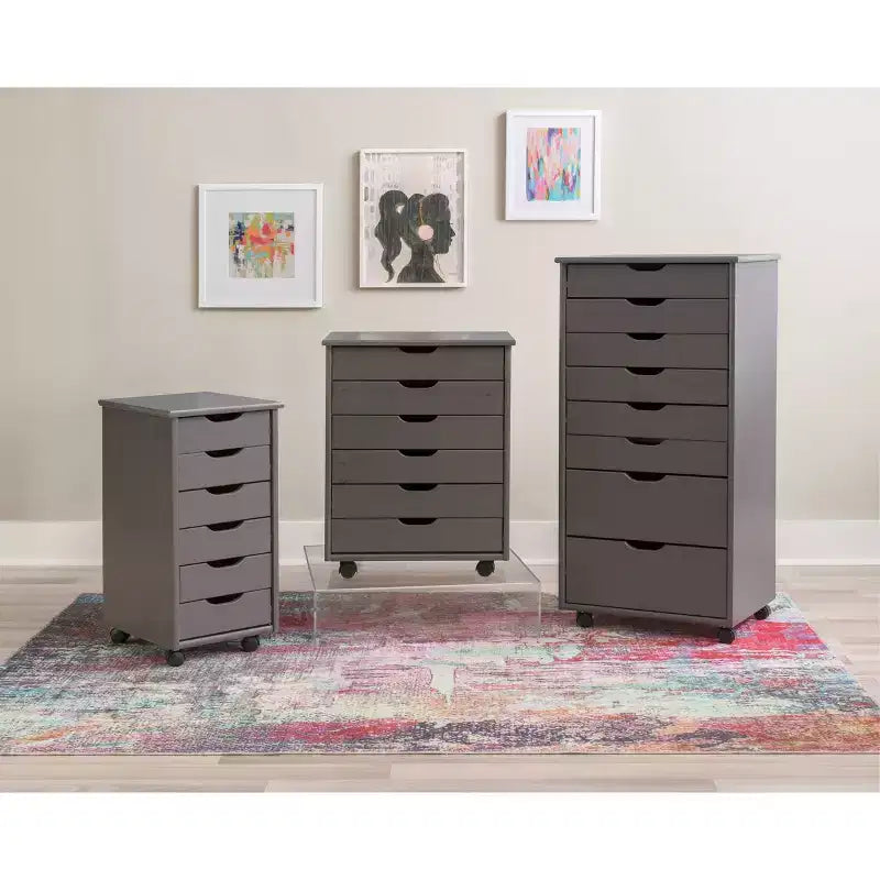 Carrello contenitore a 6 cassetti con rotelle