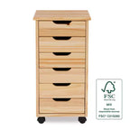 Carrello contenitore a 6 cassetti con rotelle