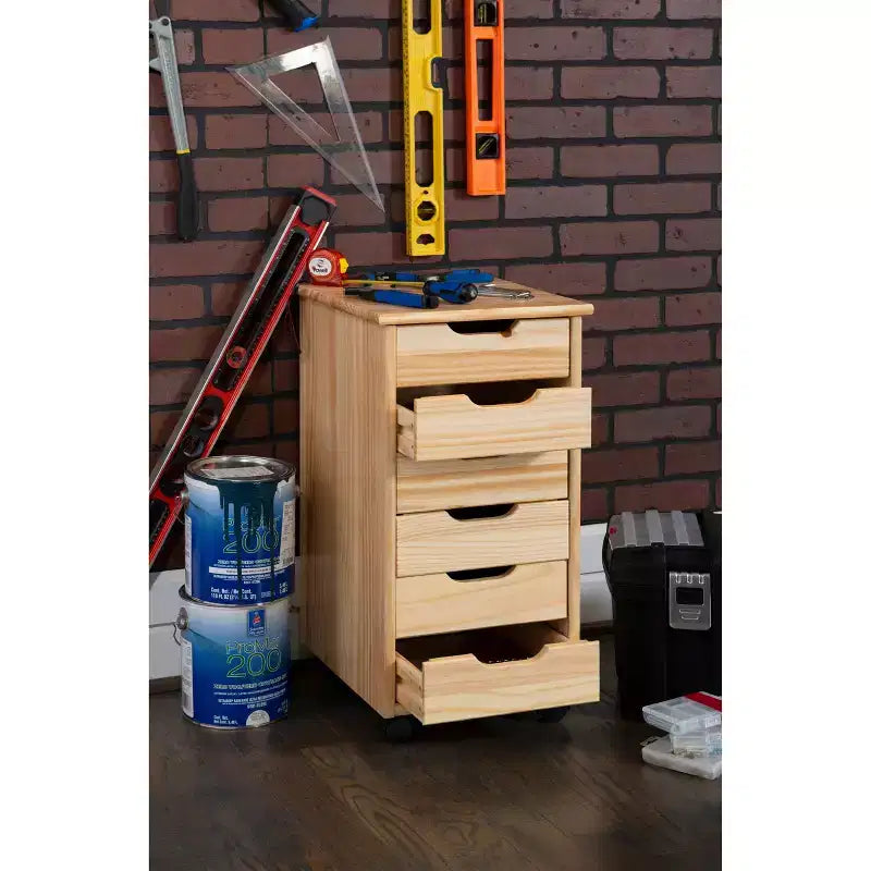 Carrello contenitore a 6 cassetti con rotelle