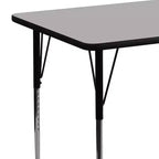Tavolo per attività rettangolare 24"L x 48"P con gambe regolabili