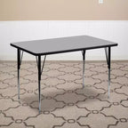 Tavolo per attività rettangolare 24"L x 48"P con gambe regolabili