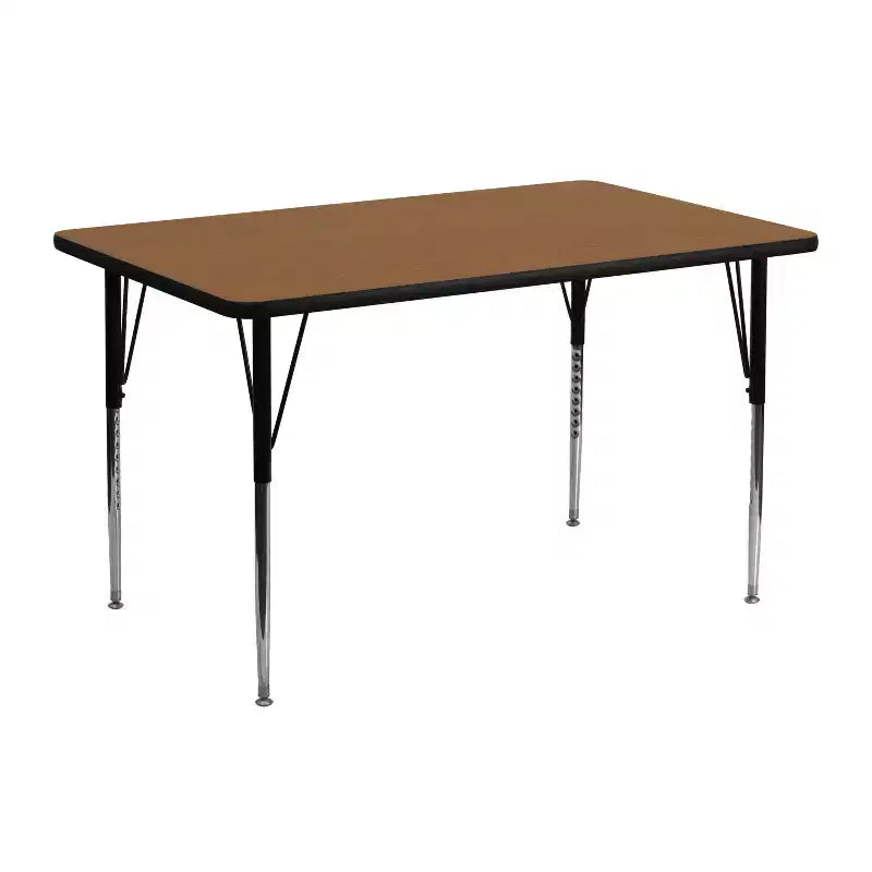 Tavolo per attività rettangolare 24"L x 48"P con gambe regolabili