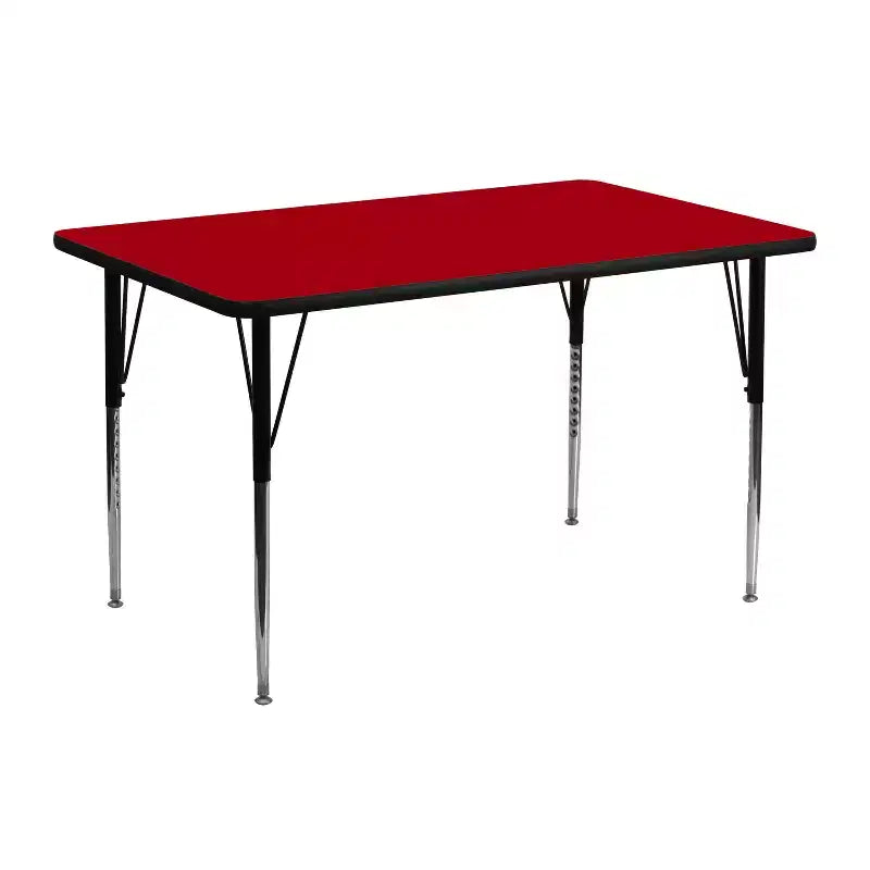 Tavolo per attività rettangolare 24"L x 48"P con gambe regolabili
