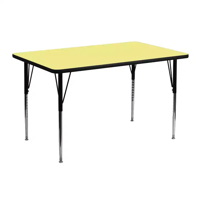 Tavolo per attività rettangolare 24"L x 48"P con gambe regolabili