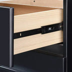 Comodino a 2 cassetti con piano in legno di gomma