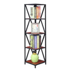 Libreria angolare a 5 ripiani in metallo