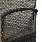 Outsunny Patio Porch Furniture Sets 4-PCS Rattan Wicker Chair w/ Table Conversation Set for Yard,Pool or Backyard Indoor/Outdoor Use