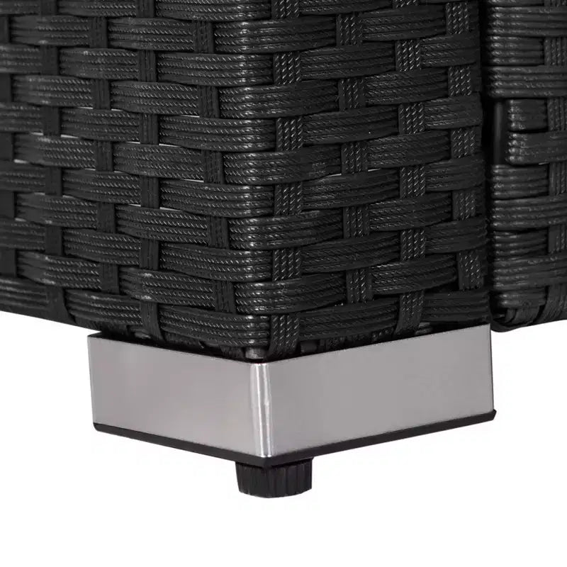Outsunny Set Mobili da Giardino in Rattan Sintetico 4 Pezzi, Salottino da Esterno con 2 Poltrone, Divanetto a 2 Posti e Tavolino da Caffè con Piano in Vetro