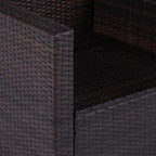 Outsunny Set Mobili da Giardino in Rattan Sintetico 4 Pezzi, Salottino da Esterno con 2 Poltrone, Divanetto a 2 Posti e Tavolino da Caffè con Piano in Vetro