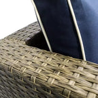 Set di divani Outsunny a 6 pezzi in rattan PE da esterno, set di mobili da conversazione componibili in vimini per patio con cuscini e tavolino da caffè