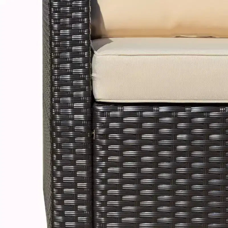 Set di divani Outsunny a 6 pezzi in rattan PE da esterno, set di mobili da conversazione componibili in vimini per patio con cuscini e tavolino da caffè