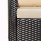 Set di divani Outsunny a 6 pezzi in rattan PE da esterno, set di mobili da conversazione componibili in vimini per patio con cuscini e tavolino da caffè