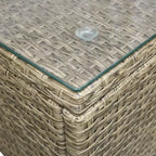 Set di divani Outsunny a 6 pezzi in rattan PE da esterno, set di mobili da conversazione componibili in vimini per patio con cuscini e tavolino da caffè