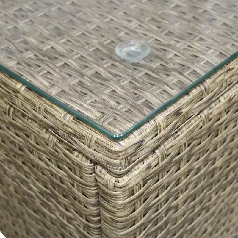Set di divani Outsunny a 6 pezzi in rattan PE da esterno, set di mobili da conversazione componibili in vimini per patio con cuscini e tavolino da caffè