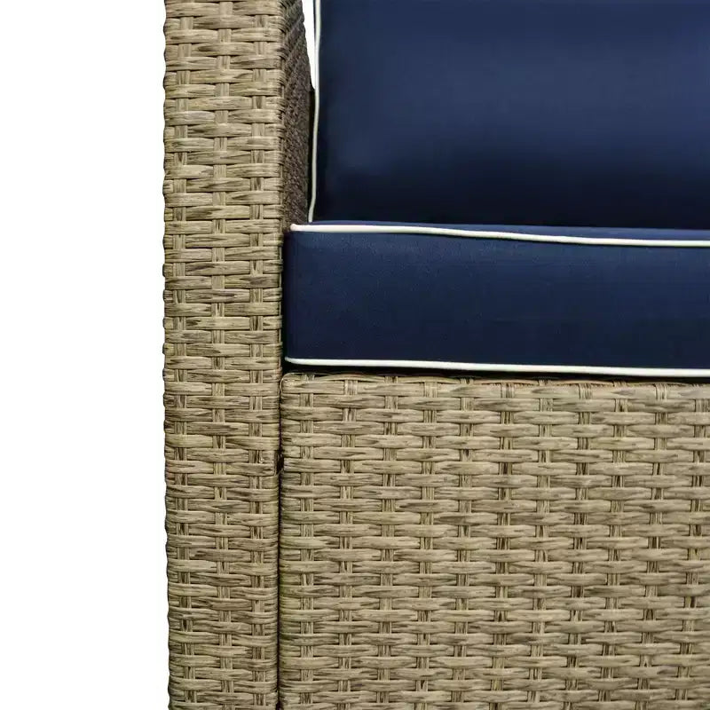 Set di divani Outsunny a 6 pezzi in rattan PE da esterno, set di mobili da conversazione componibili in vimini per patio con cuscini e tavolino da caffè