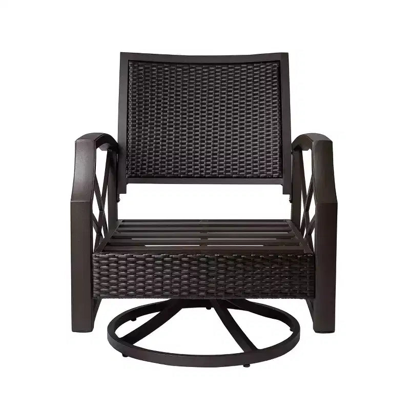 Set Kinger Home Lark da 3 pezzi con braciere a propano in vimini e telaio in alluminio
