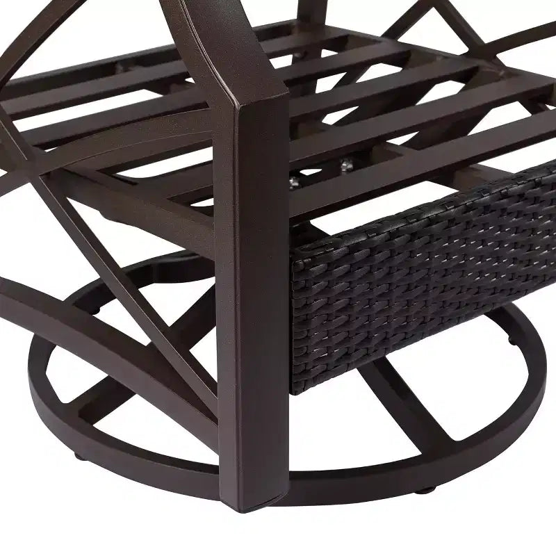 Set Kinger Home Lark da 3 pezzi con braciere a propano in vimini e telaio in alluminio
